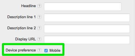 how to create mobile preferred ads