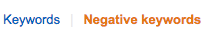 amazon negative keywords