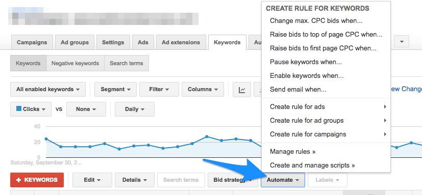 adwords automated rules
