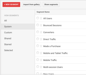 Creating a new custom segment