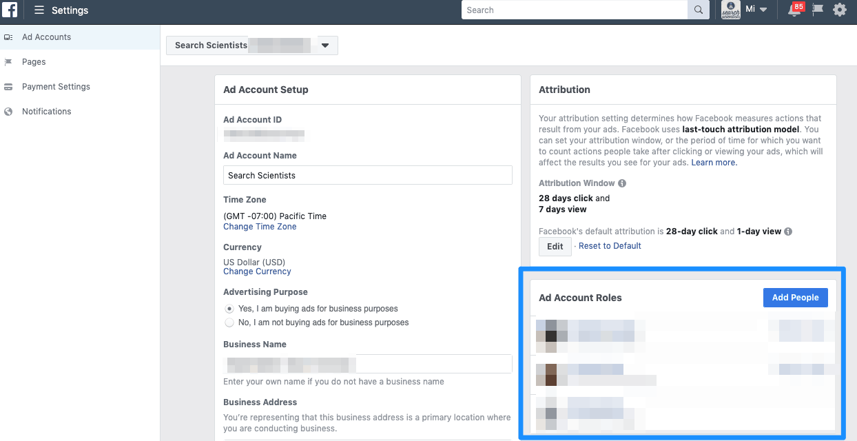 Pending requests in Facebook Ad Account Roles When Granting Access
