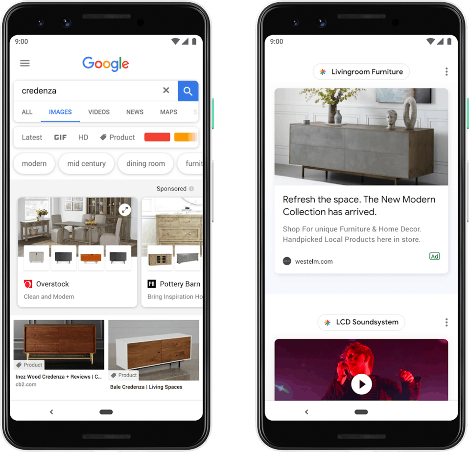 Google Shopping in the Discover Feed
