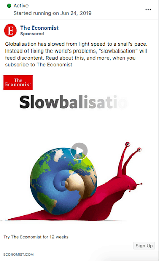 The Economist FB ad example 1