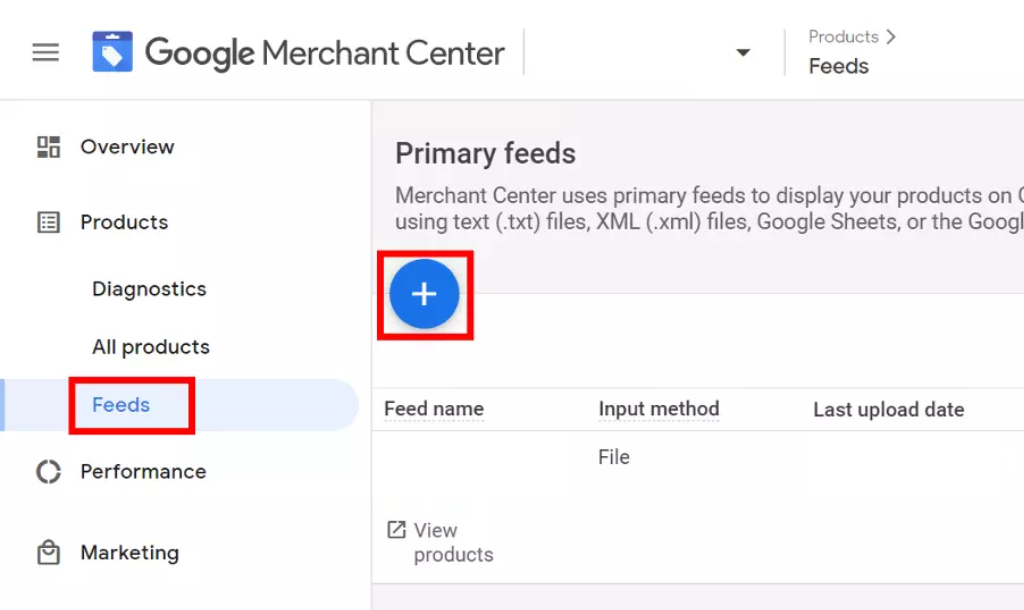 google merchant center product feed